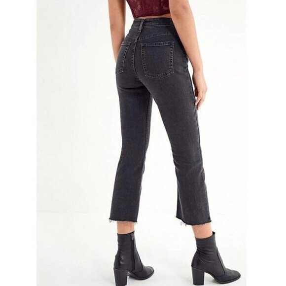 UO BDG Gray Kick Flare High Rise Cropped Jeans - 28 - Picture 5 of 7